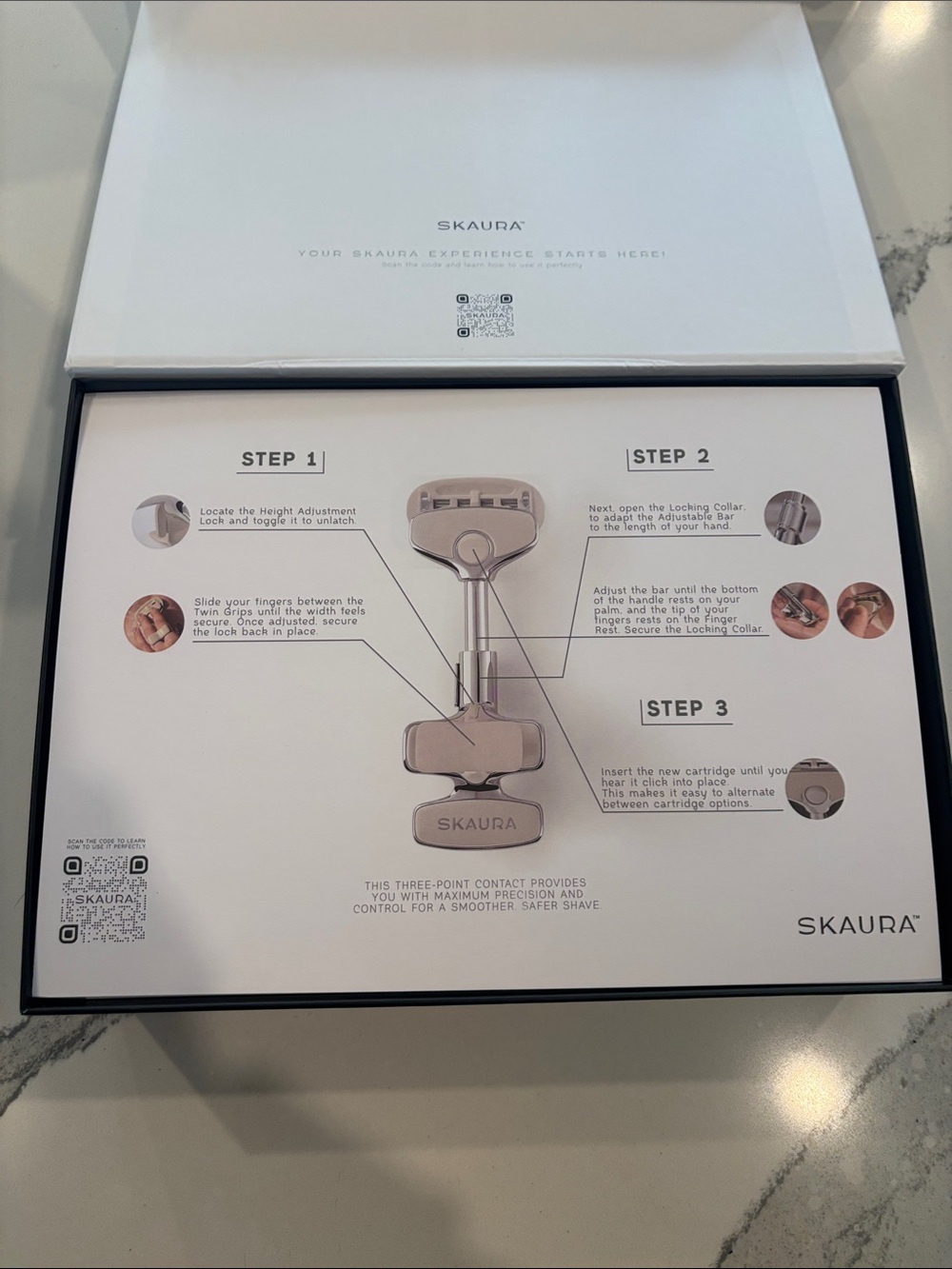 Skaura Razor set new Instruction Insert - Picture 2 of 5